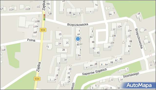Mysłowice, Brzęczkowicka, 4C, mapa Mysłowice