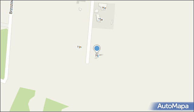 Myszkowice, Brzozowa, 75j, mapa Myszkowice
