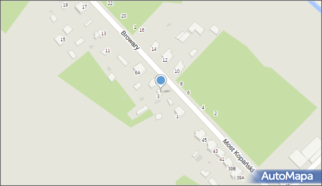 Myszyniec, Browary, 5, mapa Myszyniec