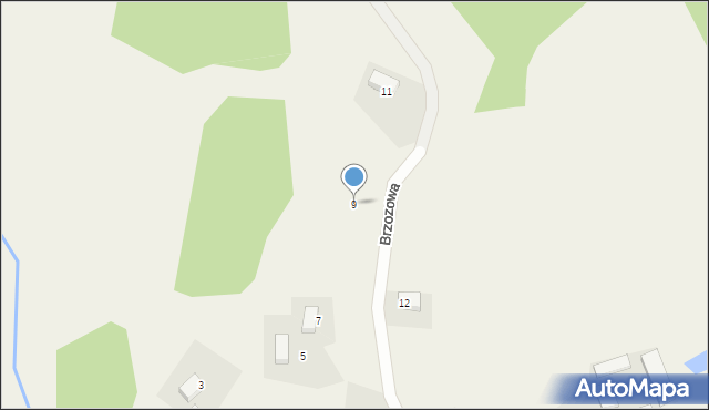 Nakla, Brzozowa, 9, mapa Nakla