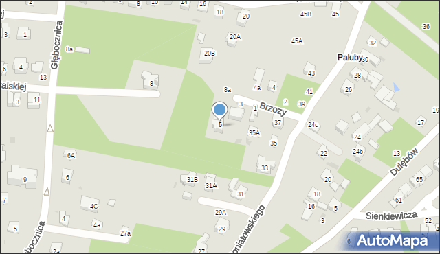 Nałęczów, Brzozy, 5a, mapa Nałęczów