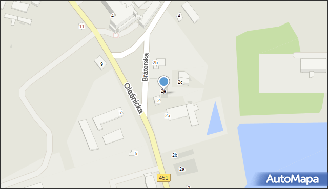 Namysłów, Braterska, 2d, mapa Namysłów