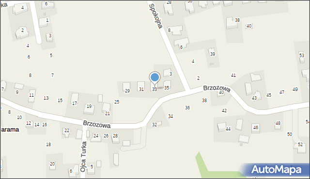 Narama, Brzozowa, 33, mapa Narama