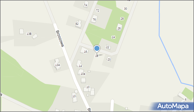 Narok, Brzozowa, 18, mapa Narok