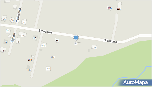 Nasielsk, Brzozowa, 24, mapa Nasielsk