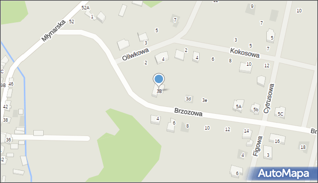 Nasielsk, Brzozowa, 3B, mapa Nasielsk