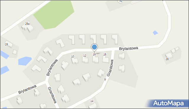 Naterki, Brylantowa, 14, mapa Naterki