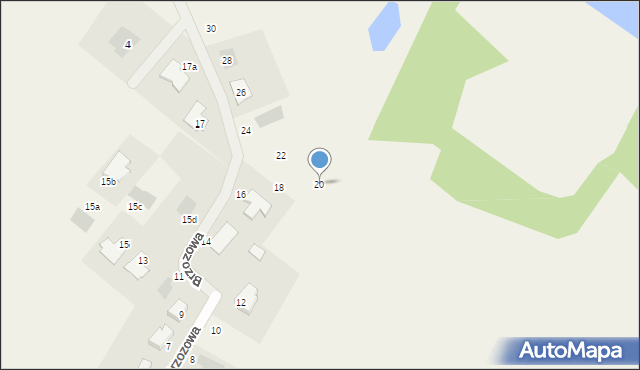 Niekłonice, Brzozowa, 20, mapa Niekłonice