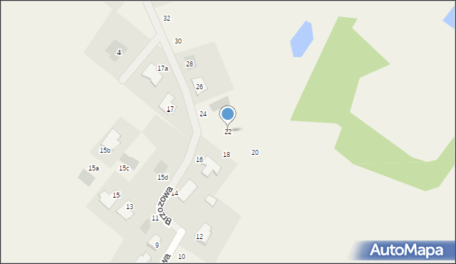 Niekłonice, Brzozowa, 22, mapa Niekłonice