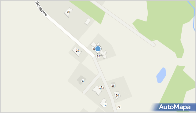 Niekłonice, Brzozowa, 34, mapa Niekłonice