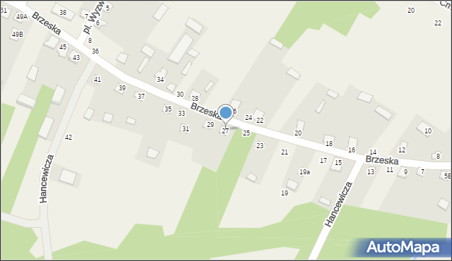 Niemirów, Brzeska, 27, mapa Niemirów