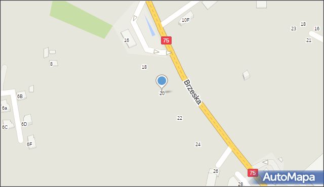Niepołomice, Brzeska, 20, mapa Niepołomice