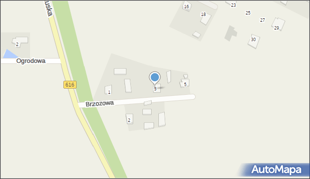 Niestum, Brzozowa, 3, mapa Niestum