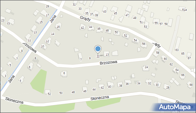 Nisko, Brzozowa, 11, mapa Nisko