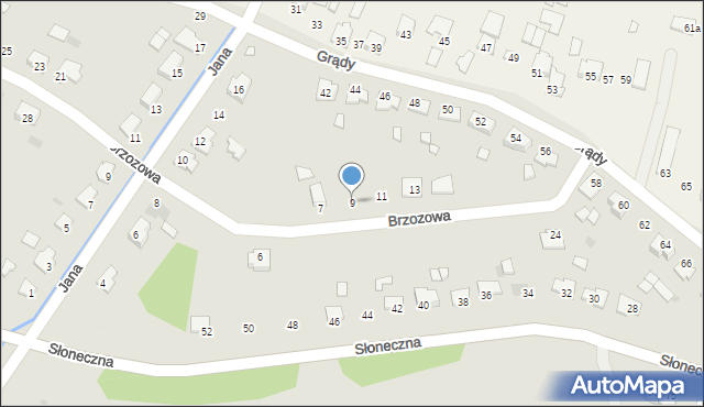 Nisko, Brzozowa, 9, mapa Nisko