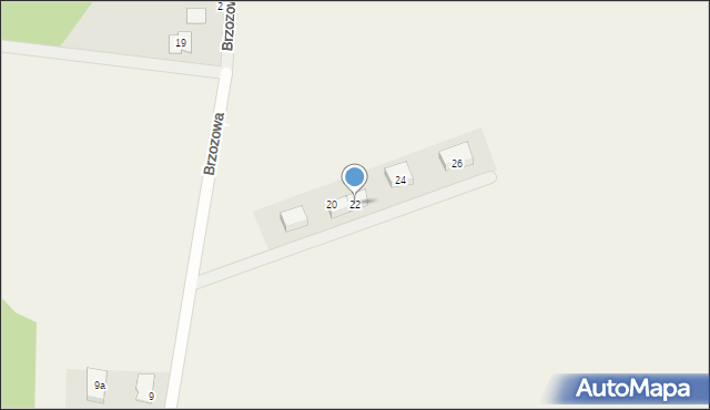 Nochowo, Brzozowa, 22, mapa Nochowo