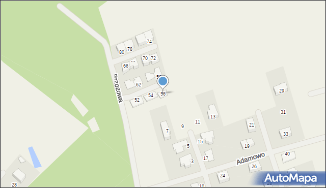 Nochowo, Brzozowa, 56, mapa Nochowo