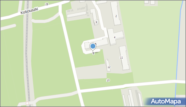 Nowa Dęba, Broniewskiego Władysława, 8, mapa Nowa Dęba