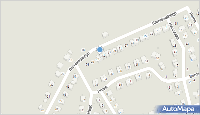 Nowa Ruda, Broniewskiego Władysława, 43, mapa Nowa Ruda