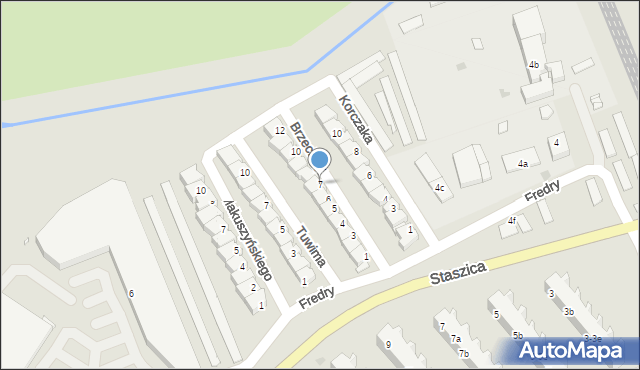 Nowa Sól, Brzechwy Jana, 7, mapa Nowa Sól