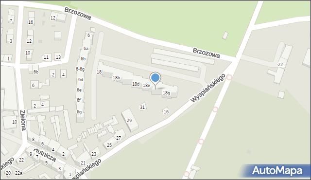 Nowa Sól, Brzozowa, 18f, mapa Nowa Sól