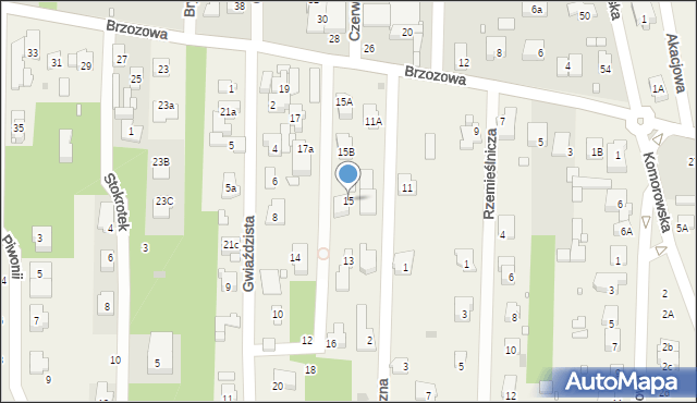 Nowa Wieś, Brzozowa, 15, mapa Nowa Wieś