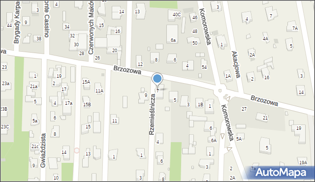 Nowa Wieś, Brzozowa, 7, mapa Nowa Wieś