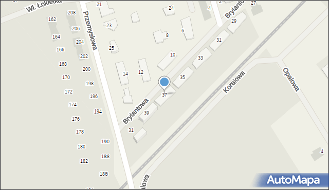 Nowa Wieś, Brylantowa, 37, mapa Nowa Wieś