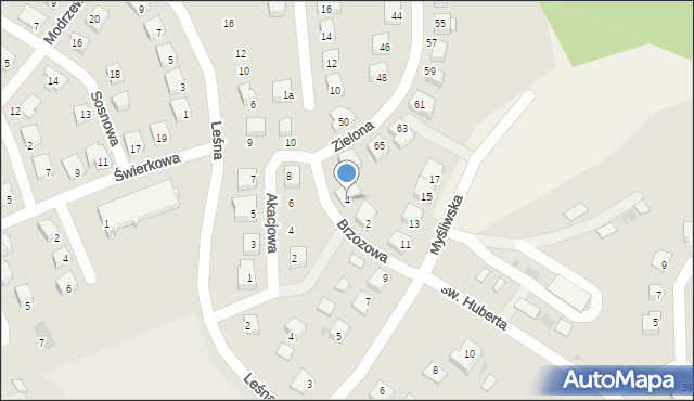 Nowe, Brzozowa, 4, mapa Nowe