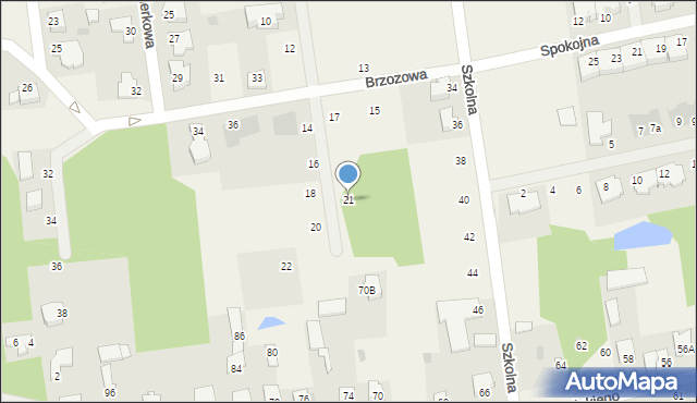 Nowe Iganie, Brzozowa, 21, mapa Nowe Iganie