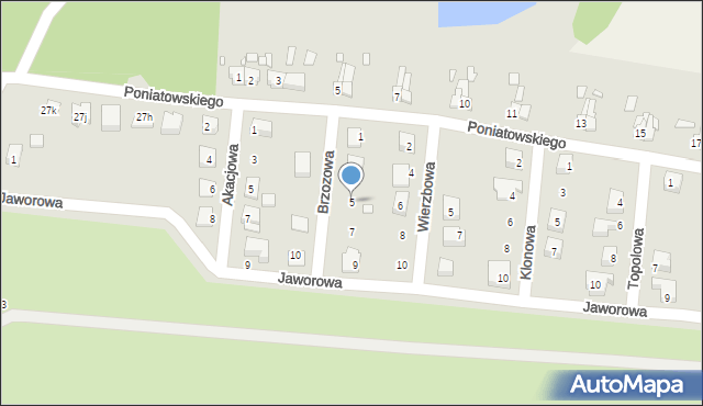 Nowe Miasteczko, Brzozowa, 5, mapa Nowe Miasteczko