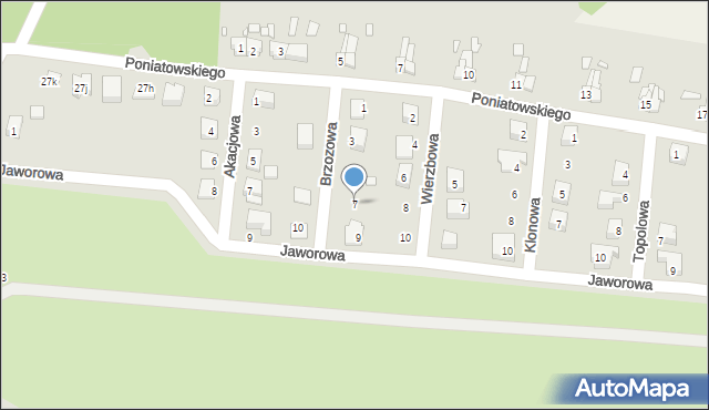 Nowe Miasteczko, Brzozowa, 7, mapa Nowe Miasteczko