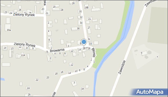 Nowe Miasto, Browarna, 16, mapa Nowe Miasto