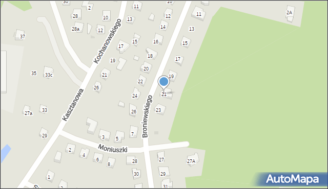 Nowe Miasto Lubawskie, Broniewskiego, 21, mapa Nowe Miasto Lubawskie
