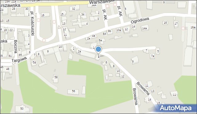 Nowe Miasto nad Pilicą, Browarna, 4, mapa Nowe Miasto nad Pilicą