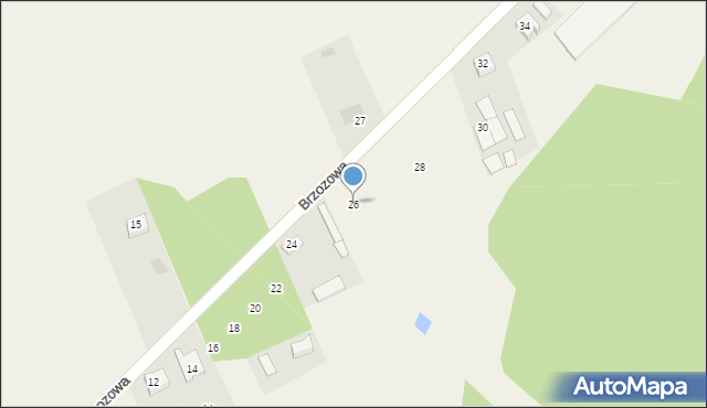 Nowe Opole, Brzozowa, 26, mapa Nowe Opole