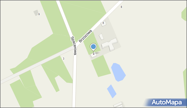 Nowe Opole, Brzozowa, 4, mapa Nowe Opole