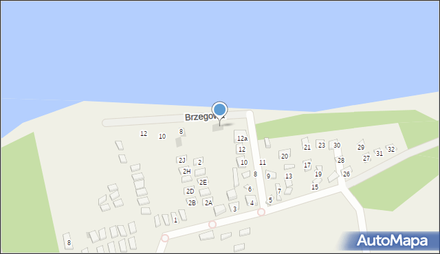 Nowęcin, Brzegowa, 4, mapa Nowęcin