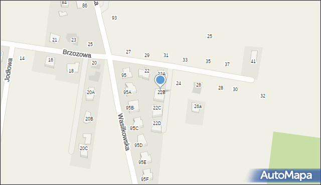Nowodworce, Brzozowa, 22B, mapa Nowodworce