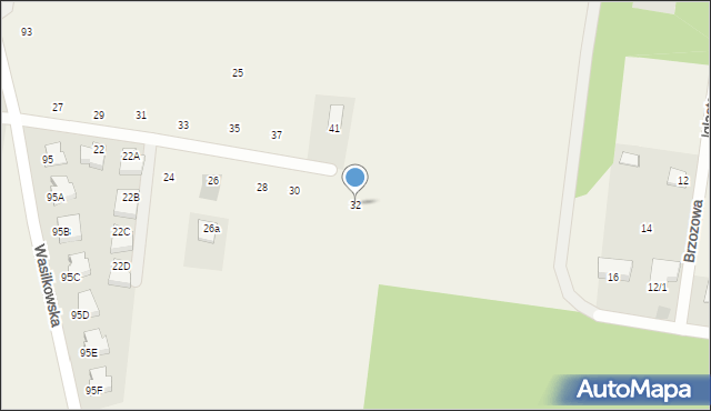 Nowodworce, Brzozowa, 32, mapa Nowodworce