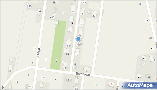 Nowodworce, Brzozowa, 7/2, mapa Nowodworce