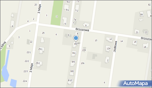 Nowodworce, Brzozowa, 8/2, mapa Nowodworce