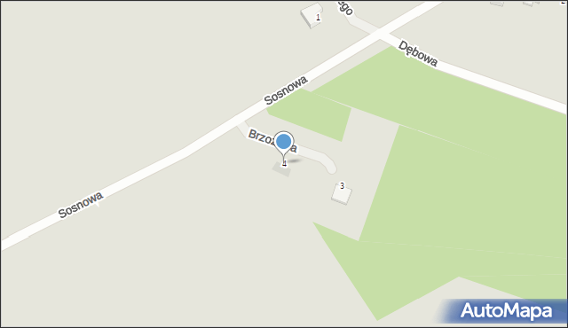 Nowogród, Brzozowa, 4, mapa Nowogród