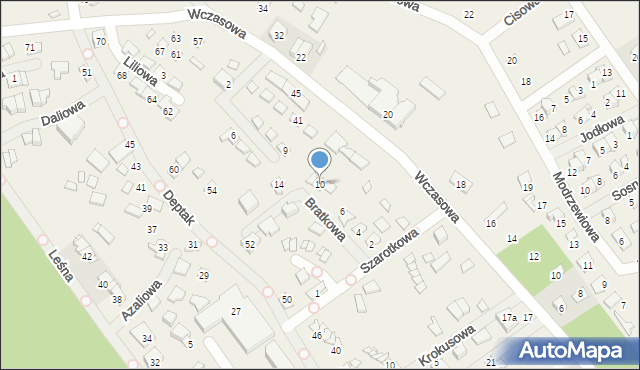 Nowy Dębiec, Bratkowa, 10, mapa Nowy Dębiec