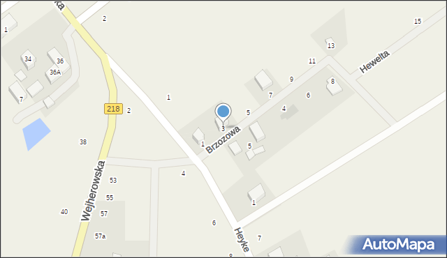 Nowy Dwór Wejherowski, Brzozowa, 3, mapa Nowy Dwór Wejherowski