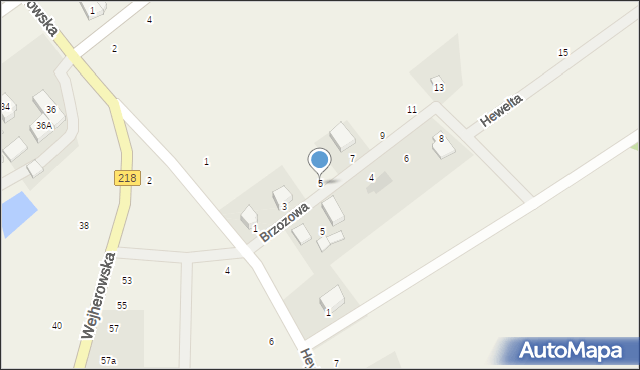 Nowy Dwór Wejherowski, Brzozowa, 5, mapa Nowy Dwór Wejherowski