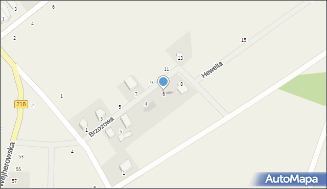 Nowy Dwór Wejherowski, Brzozowa, 6, mapa Nowy Dwór Wejherowski