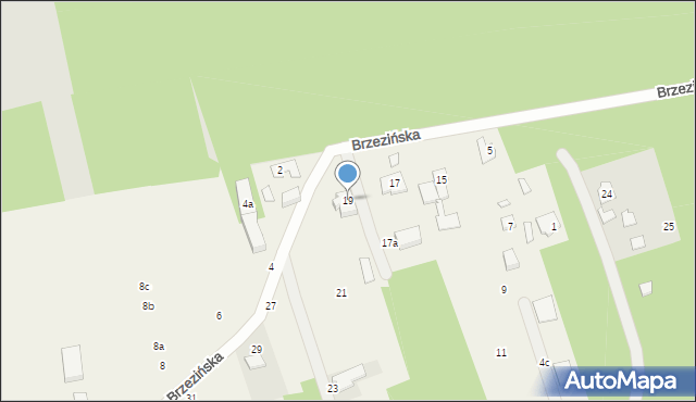 Nowy Konik, Brzezińska, 19, mapa Nowy Konik