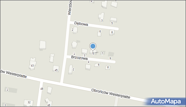 Nowy Staw, Brzozowa, 5, mapa Nowy Staw