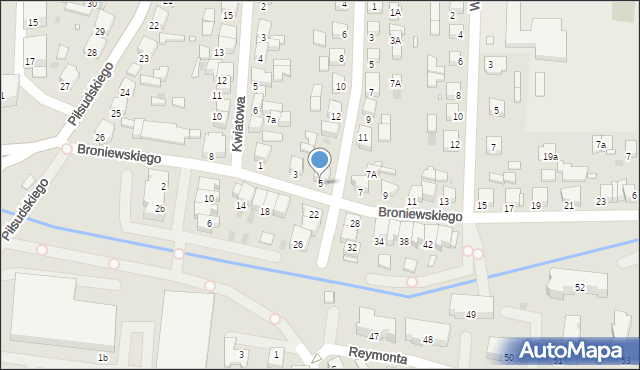 Nowy Tomyśl, Broniewskiego Władysława, 5, mapa Nowy Tomyśl